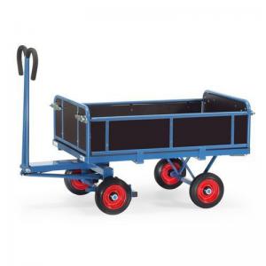 Fetra heavy duty turntable platform trucks with deadman brakes -