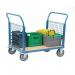 Fetra heavy duty platform trucks with mesh sides, 1000 x 700mm with two mesh ends 315625