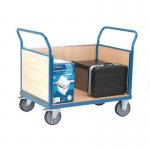 Fetra snag-free platform trucks with two panel ends and one side, 1200 x 800mm 315673