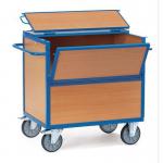 Fetra wooden sided container trucks - platform L x W - 1000 x 700mm, with lid 315682