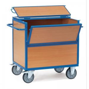 Fetra wooden sided container trucks - platform L x W - 1000 x 700mm,