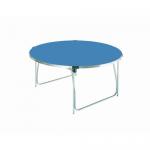 Aluminium framed round folding tables - blue 316534