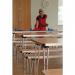 Aluminium framed folding tables - Height 698mm - Teak 316543