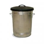 Bin Galvanised Tapered Stacka With Lid