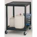This photo showcases GPC Industries Ltds shelved trolleys. Made from heavy duty plastic, these trolleys have a capacity of 150kg and feature 2 shelves for storage. Perfect for any industrial setting.