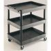 Heavy duty plastic shelf and tray trolleys, capacity 175kg - 3 trays 316796