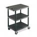 Light duty plastic trolleys with 3 shelves 316797