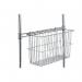 The image shows sturdy slingsby racking with several storage baskets attached. The baskets are a dark grey color and are filled with various items, showcasing the versatility of the racking system. The overall look is organized and functional.