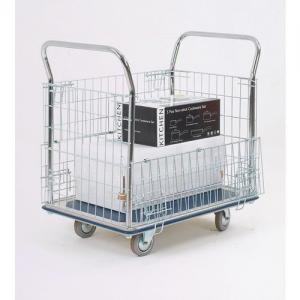 Image of Platform truck with chrome mesh panel sides and ends - 370kg capacity