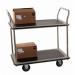 Large steel shelf trolley with twin handles, capacity 300kg 317414