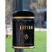 Victorian style steel post & wall mounted hooded top litter bin wall mounted 317869