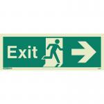 Sign-exit Escape Right Aaa Photo Lum 200 X 450 mm Rigid 318109