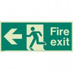 Fire Exit Single Sided Signs for Large Buildings 250 X 600 318165