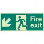 Fire Exit Single Sided Signs for Large Buildings 250 X 600 318180