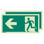 Emergency Exit Sign 200 X 400 Double Sided - Rigid 318182