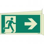 Emergency Exit Sign 200 X 400 Double Sided - Rigid 318191