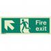 Sign-fire Exit Escape Up Left Photo Lum 200 X 450 mm Rigid 318206