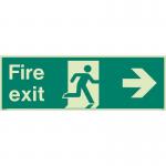 Fire Exit Single Sided Signs for Large Areas 300 X 900 mm 318223