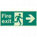 Fire Exit Single Sided Signs for Large Buildings 250 X 600 318226