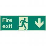 Fire Exit Single Sided Signs for Large Areas 300 X 900 mm 318271