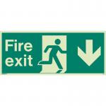 Fire Exit Single Sided Signs for Large Buildings 250 X 600 318274
