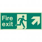 Fire Exit Single Sided Signs for Large Buildings 250 X 600 318312