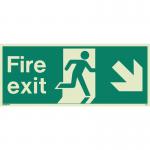Fire Exit Single Sided Signs for Large Buildings 250 X 600 318366
