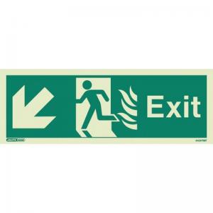 Sign Fire Exit 150 X 400 Photoluminescent Rigid 318369