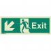 Sign-exit Escape Low Left Aaa Photo Lum 150 X 400 mm Rigid 318375