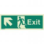 Sign-exit Escape Up Left Aaa Photo Lum 200 X 450 mm Rigid 318385