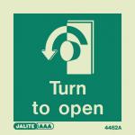 Sign-turn Anti-clockwise to Open 100 X 100 mm Rigid 318393