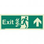 Sign Fire Exit 150 X 400 Photoluminescent Rigid 318397