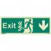 Sign Fire Exit Arrow Down 150 X 400 Photoluminescent Rigid 318409