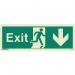 Sign-exit Escape Down Aaa Photo Lum 200 X 450 mm Rigid 318413