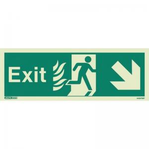 Sign Fire Exit 150 X 400 Photoluminescent Rigid 318421