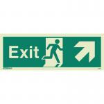 Sign-exit Escape Up Right Aaa Photo Lum 150 X 400 mm Rigid 318439