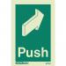 Sign-push + Arrow (vertical) 100 X 150 Rigid 318470