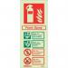 Sign-fire Extinguish. Aaa Foam Photo Lum 200 X 80 mm Rigid 318645