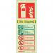 Fire Instruction Sign 200 X 80 Rigid 318653