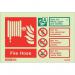 Fire Instruction Sign 100 X 150 Rigid 318663