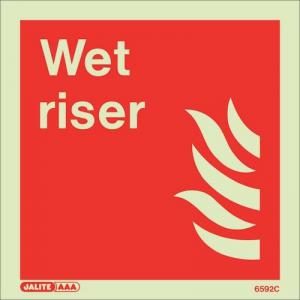Fire Fighting Equipment Notice Rigid Plastic Wet R150 X 150mm 318693