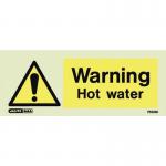 Caution Hot Water 80 X 200 Rigid Plastic 318771