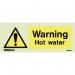 Caution Hot Water 80 X 200 Rigid Plastic 318771