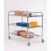 High grade stainless steel shelf trolleys with 3 shelves 875 x 480mm 319121