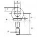 Long shank collared eyebolts, metric SWL 1.4 ton 319874