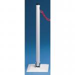 Collapsible steel post for plastic chain 320087