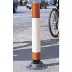 Flexible plastic post with optional base 320213