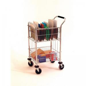 Mail distribution trolley with chrome finish 320537