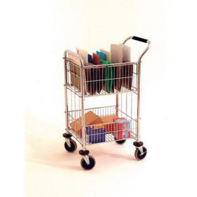 Mail Room Trolley Two Bskts Overall Dim 