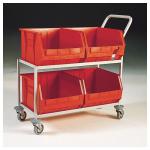 Trolley - Storage C/W Red Linbins